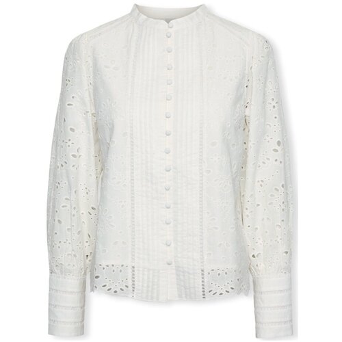 Y.a.s Topi & Bluze YAS Noos Alessia Shirt L/S - Star White Bela Cene