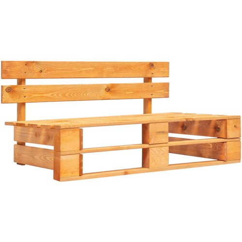 Maison Chic Vrtni srednji kavč - Zunanji kavč iz palet medeno rjava impregnirana borovina, (22041081) Slike