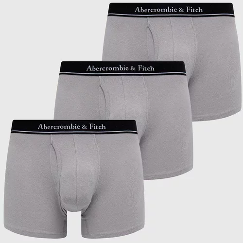 Abercrombie & Fitch Bokserice 3-pack za muškarce, boja: siva