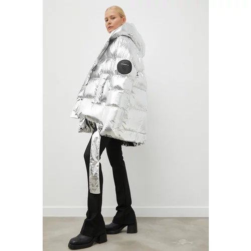 MMC Studio Pernata jakna Jesso Gloss za žene, boja: siva, za zimu, oversize