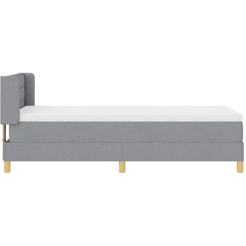  s opruga kutije Svijetlo siva 200 x 80 cm tkanina Slike