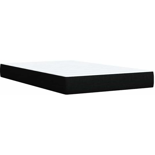  Krevet s oprugama i madracem crni 120 x 200cm od tkanine Slike