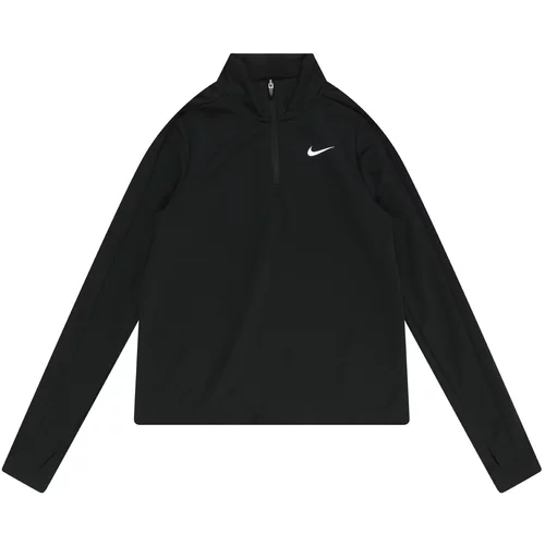 Nike Funkcionalna majica črna / srebrna