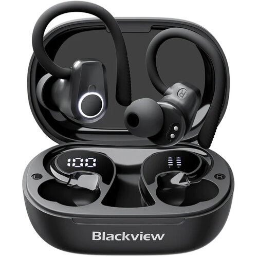 Blackview bežične slušalice sa zakačkom za uši AirBuds 60 Black/BT 5.3/USB Type-C/IPX4(slušalice) Slike