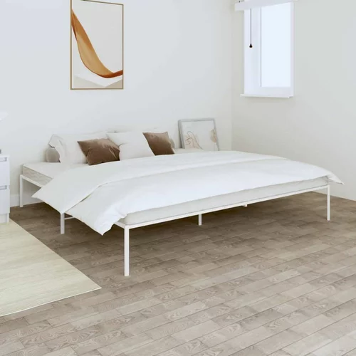 Metalni Kovinski posteljni okvir bel 180x200 cm