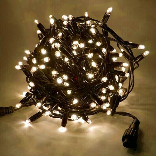 Unicom LED svetlobna veriga (100 LED sijalk, 11,5 m, črna, toplo bela svetloba) Slike