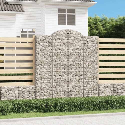  Lučne gabionske ko&amp;scaron;are 7 kom 200x50x220/240cm pocinčano željezo Slike