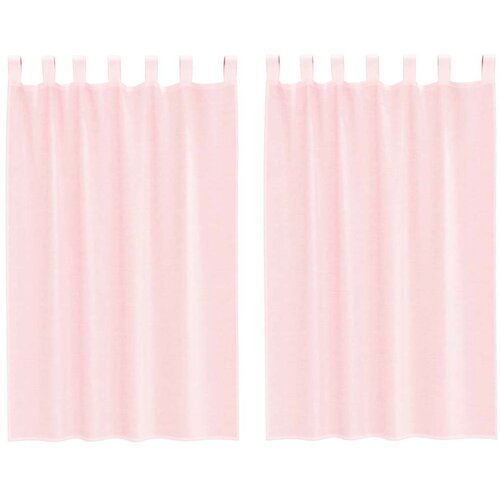 vidaXL Voile zavese z zankami 2 kosa svetlo roza 140x175 cm, (5000297611) Cene