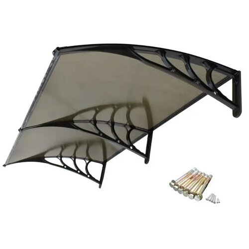  Aluminijumska Nadstrešnica 200x80cm Bronza Pun Polikarbonat Cene