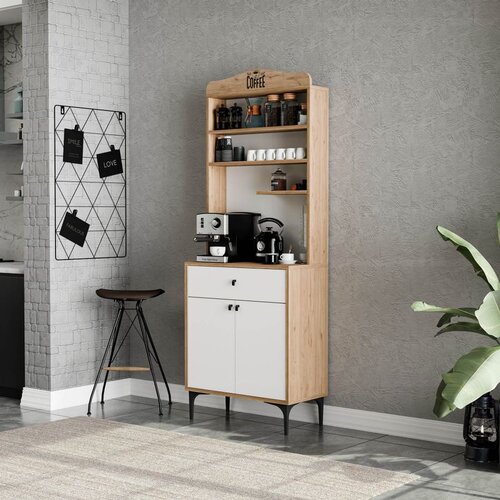 Hanah home komoda siesta 5204 oakwhite multi purpose cabinet Slike