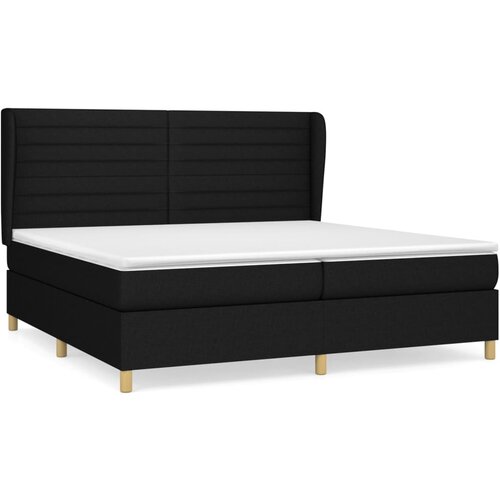 Maison Chic Box spring postelja - Vzmetna postelja z vzmetnico črn 200x200 cm blago SL7125, (21883724) Cene