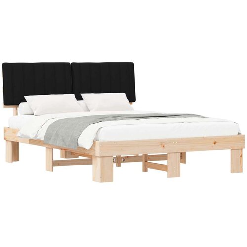  Krevetni okvir s tapiciranim uzglavljem Crna 150 x 200 cm Slike
