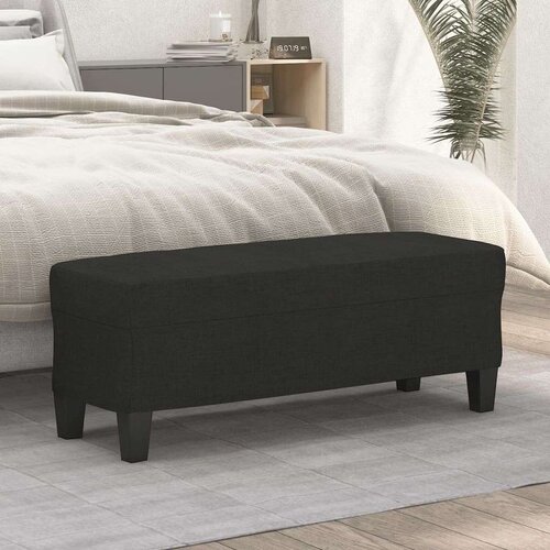  Klupa crna 100x35x41 cm od tkanine - Crna 100 x 35 x 41 cm Cijene