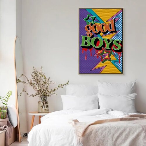  Slika - Good Boys (1 Part) Vertical 80x120 U prirodnom drvenom okviru Cene