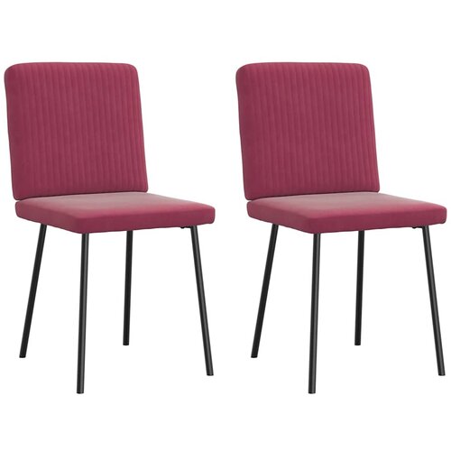 Maison Chic Jedilni stoli - Vzorci stoli 2 kosa vinsko rdeč žamet A599, (22031791) Slike