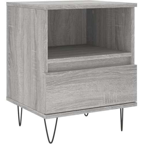 Maison Chic Nočna omarica - Nočna miza siva sonoma 40x35x50 cm inženirski les, (21688322) Slike