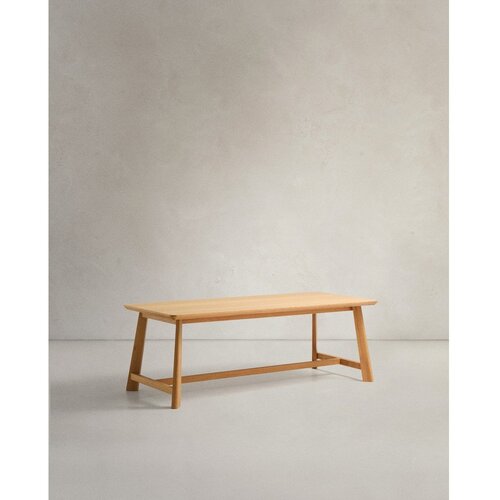 Kave Home Blagovaonski stol s pločom stola u dekoru hrasta 100x220 cm Idun – Cene