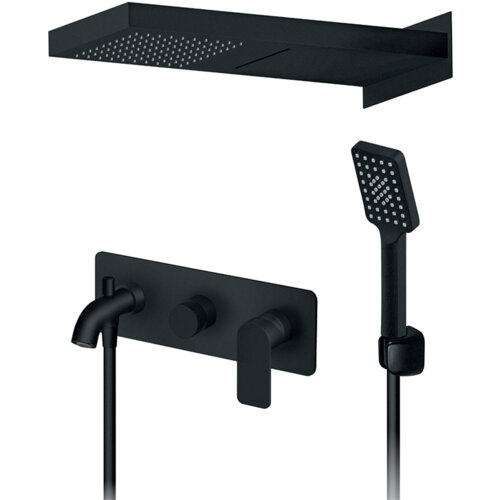 Rosan S2 Black baterija za tuš kadu sa izlivom 231709B Cene