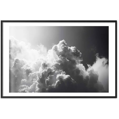  Plakat Extraordinary Phenomenon: The Sun Illuminating Dark Clouds 42x29.7 Crni okvir s margom Slike