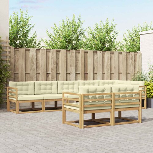  Set vanjskih sofa 6 kom. Bijela i krem Poliester Cene