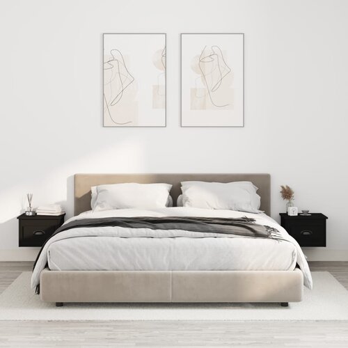  Zidni noćni ormarići 2 kom Crna 41,5 x 36 x 28 cm Cene