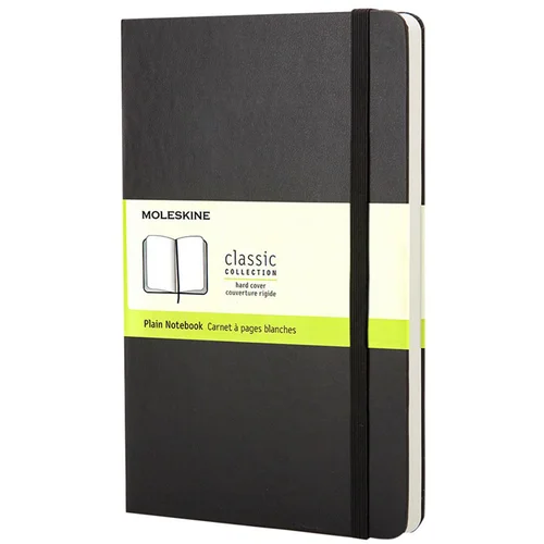 Moleskine Beležnica LG trde platnice, črna - brezčrtna