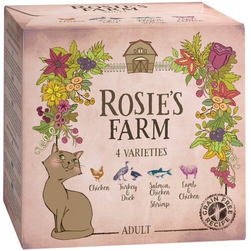  Poskusno pakiranje Rosie's Farm Adult 4 x 100 g - Me&scaron;ano pakiranje (4 sorte) Cijene