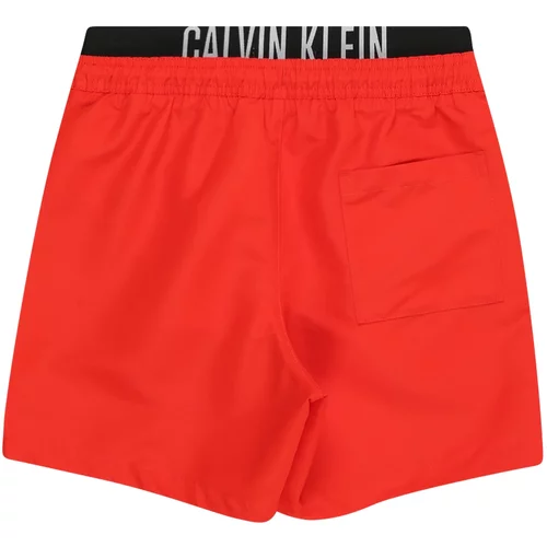 Calvin Klein Swimwear Kratke kopalne hlače 'Intense Power' krvavo rdeča / črna / bela