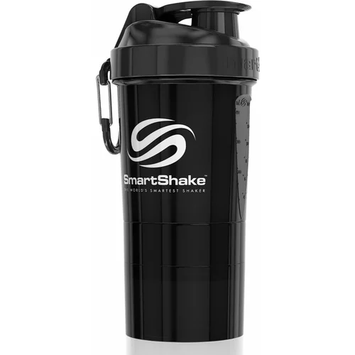 Smartshake Original2GO športni shaker + rezervoar barva Gun Smoke Black 600 ml
