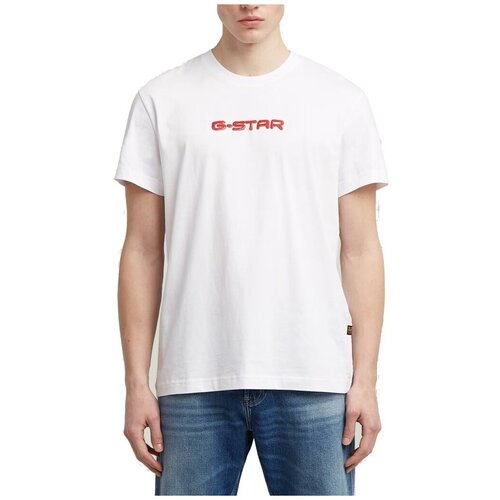 G-star Raw Majice s kratkimi rokavi GEL PRINT R T Bela Slike