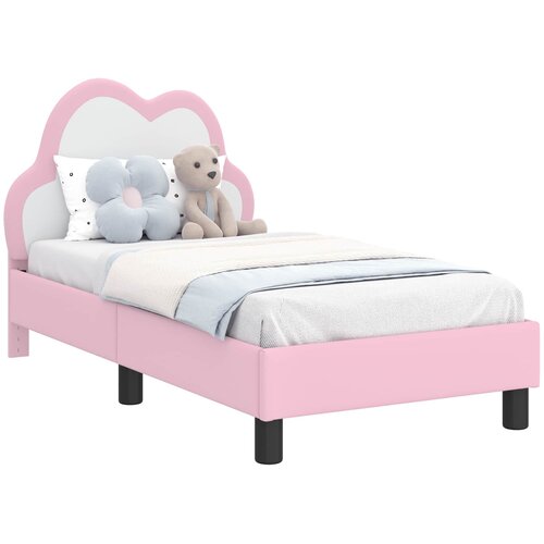  Okvir kreveta za malu djecu s naslonom Ružičasta 70 x 140 cm PU Slike