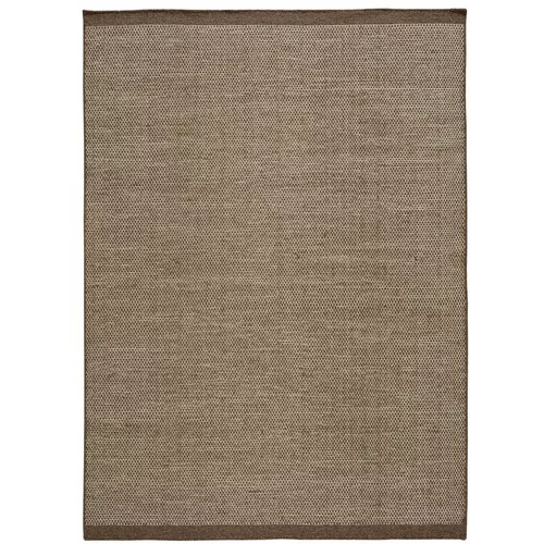 Universal Tepih od smeđe vune Kiran Liso, 60 x 110 cm