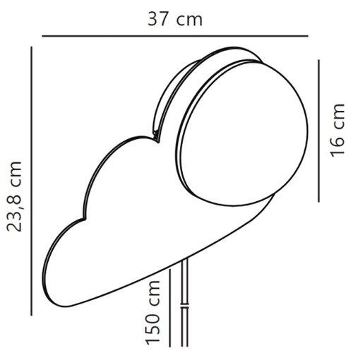 Nordlux Dečije zidno svetlo SKYKU CLOUD 1xE14/25W/230V oblak Slike