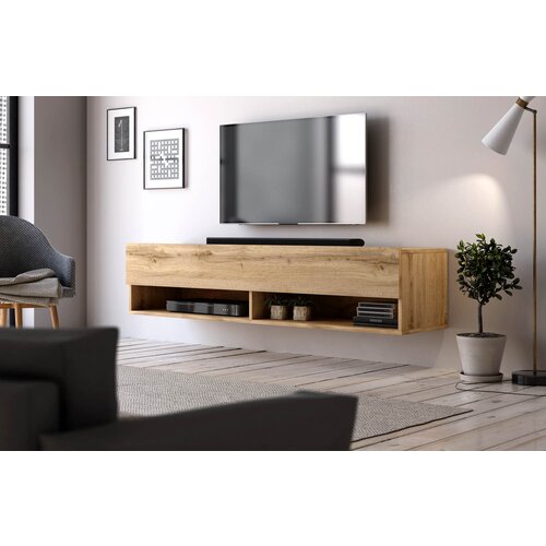  PO�KODOVANA Vise�a TV omarica DORI Wotan hrast 140 cm Cene