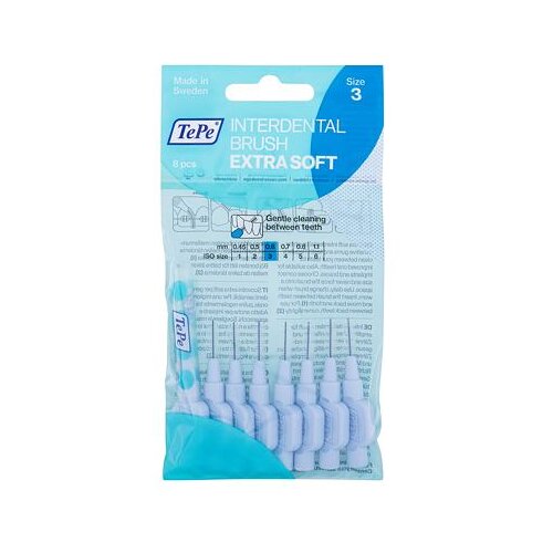 TEPE SWEDEN extra Soft 0,6 mm vrlo tanke interdentalne četkice promjera 0,6 mm 8 kom unisex Slike
