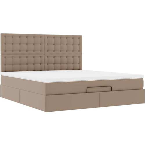 vidaXL okvir kreveta s madracem cappuccina 180x200cm umjetna koža Cijene
