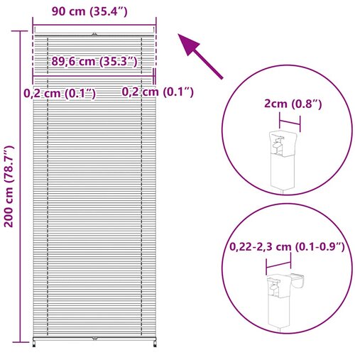  Žaluzine krem boje 90 x 200 cm Slike