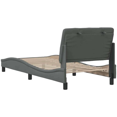 VidaXL Okvir za krevet bez madraca tamnosivi 90x200 cm od tkanine Slike