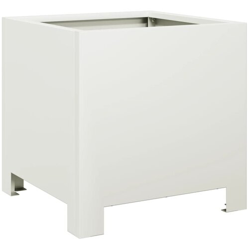 Maison Chic Vrtno cvetlično korito - Cvetlični Lonec belo 30x30x30 cm jeklo, (21789294) Slike