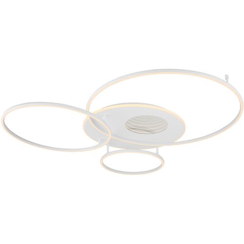 Globo 48466-70W-LED prigu&amp;scaron;iva plafonska svetiljka INVERTINA 70W/230V 105x26,5 cm srebrna + daljinski upravljač Slike