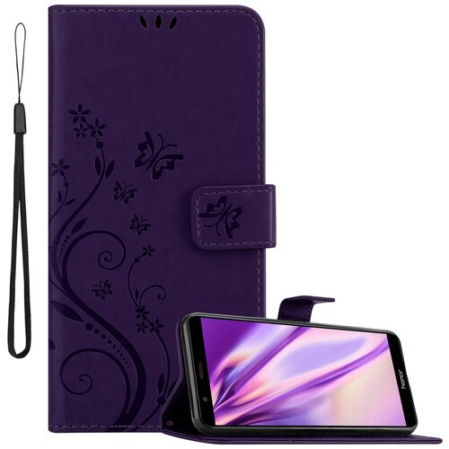 Cadorabo Honor 7X v klasična temno modra - ovitek v cvetličnem dizajnu z magnetnim zapiranjem, stoječo funkcijo in režami za kartice, (20563300) Cene