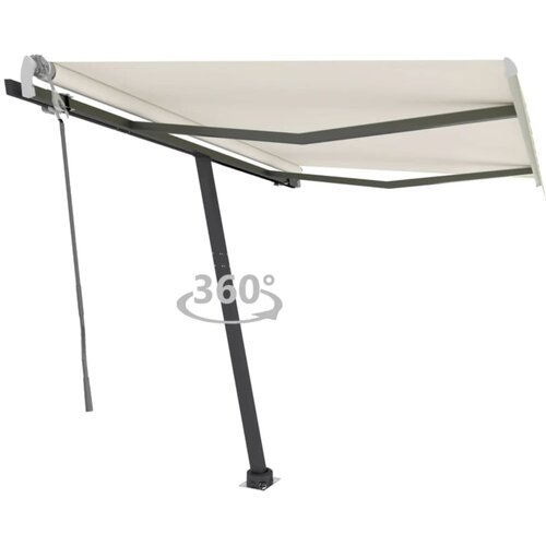 vidaXL Prostostoječa ročno zložljiva tenda 300x250 cm krem, (20729103) Cene