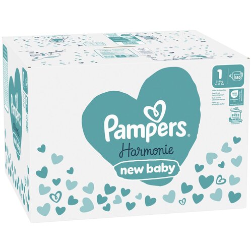 Pampers plenice Harmonie mesečno pakiranje S1 New Baby, 2-5 kg, 180 kos Cene
