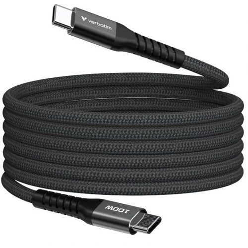 Kabel MAGNETSKI USB-C NA USB-C 100W 120 CM VERBATIM 31863 CRNI Slike