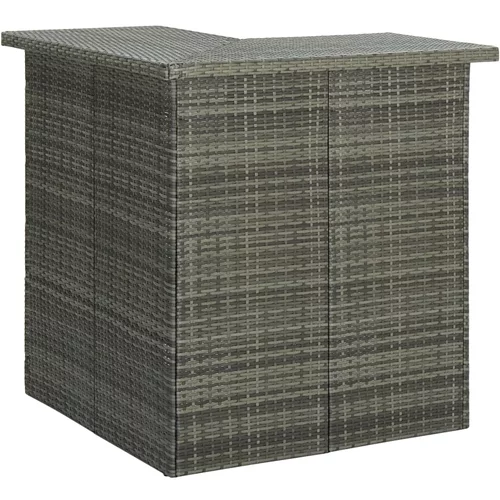  Kutni barski stol sivi 100 x 50 x 105 cm od poliratana