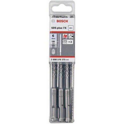 Bosch hamer burgija sds plus-7X 2608576175/ 6 x 100 x 165 mm Slike