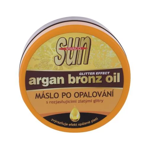 Vivaco Sun Argan Bronz Oil Glitter Aftersun Butter maslac nakon sunčanja s arganovim uljem i sjajem 200 ml