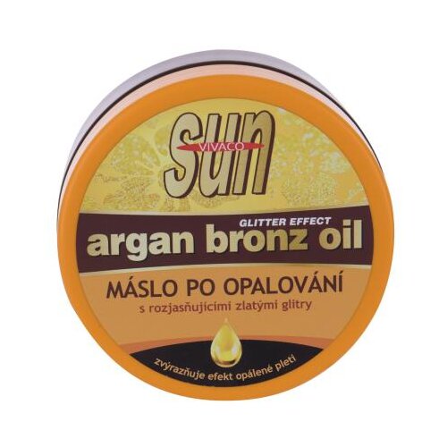 Vivaco Sun Argan Bronz Oil Glitter Aftersun Butter maslac nakon sunčanja s arganovim uljem i sjajem 200 ml Slike