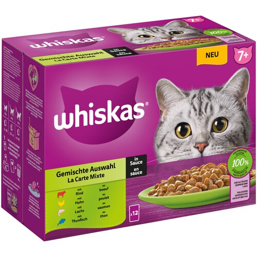 Whiskas Senior 7+ vrećice 12 x 85 - 7+ Miješani izbor u umaku Cijene