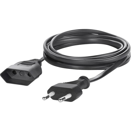 sygonix SY-5042682 tok podaljšek črna 2.00 m H03VVH2-F 2X 0\,75 mm², (20434026) Cene